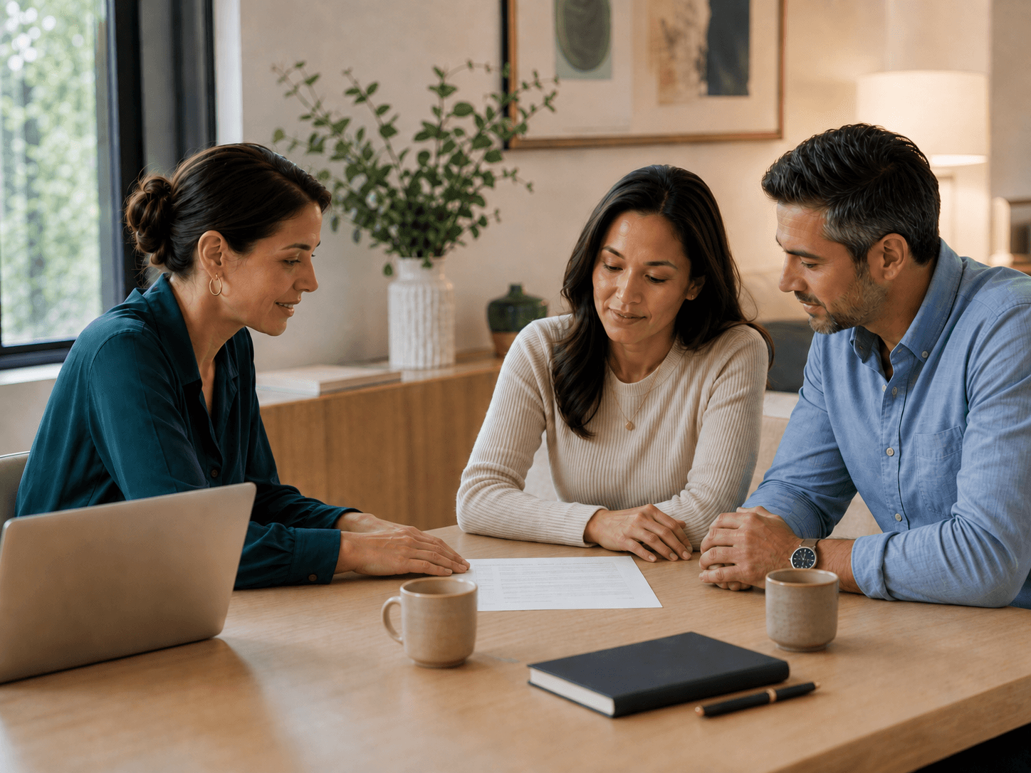 Estate planning specialist guiding a couple through their Will